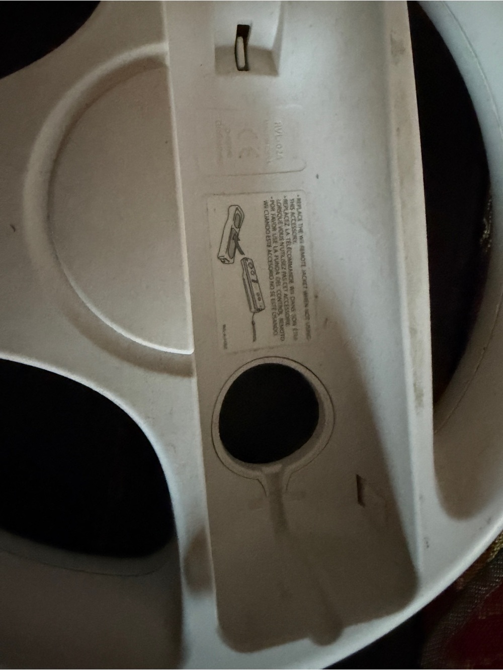 Nintendo White Racing Wheel Controller Shell with Blue Inner Ring - Picture 3 of 4